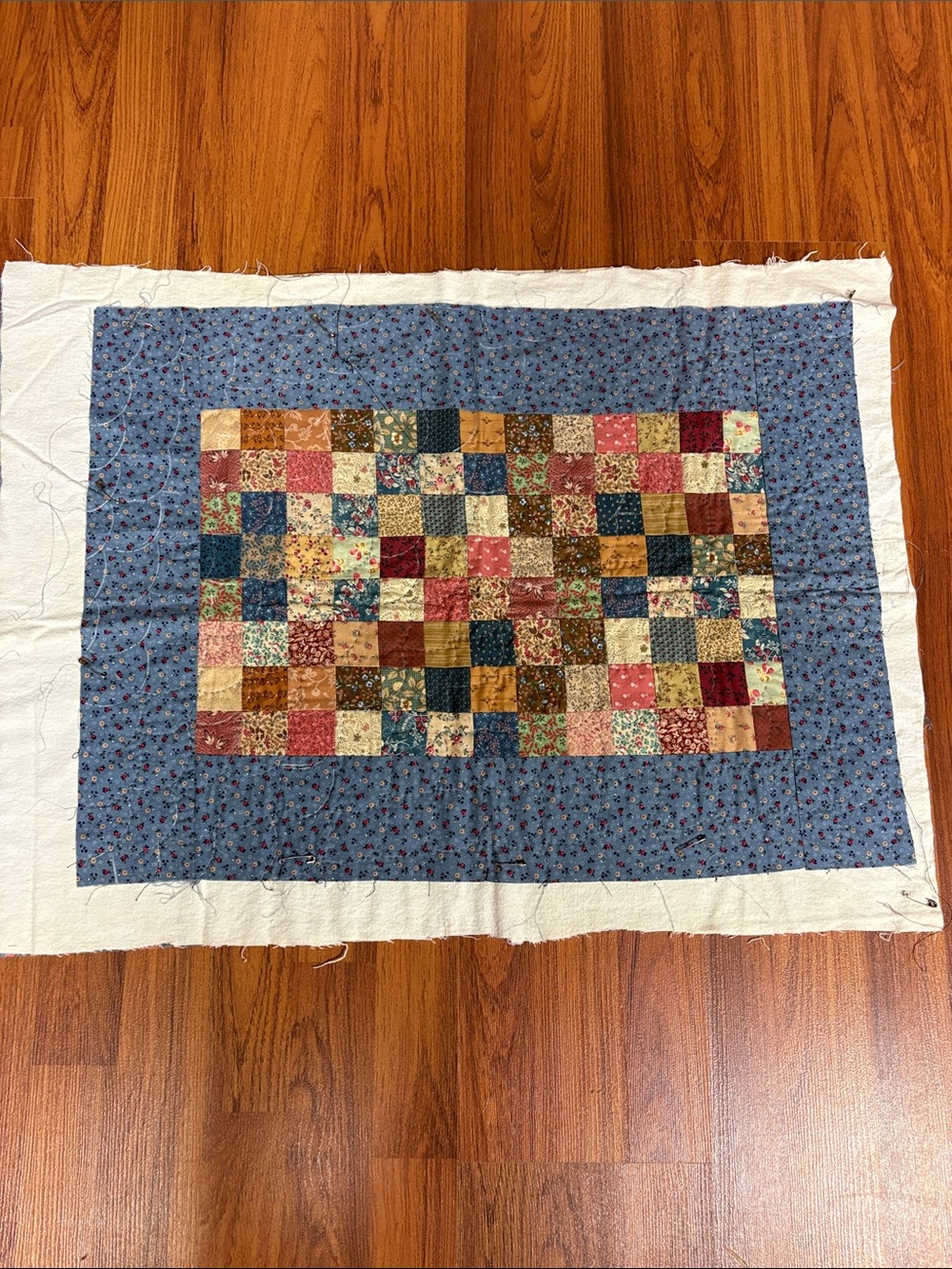Vintage (unfinished) Lap Quilt 23x28